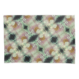 Pink Peony Flower Center Pattern Pillow Case