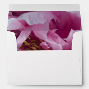 Pink Peony Flower Envelope