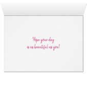 Pink Peony Flower Happy Birthday Card (Inside Horizontal (Bottom))