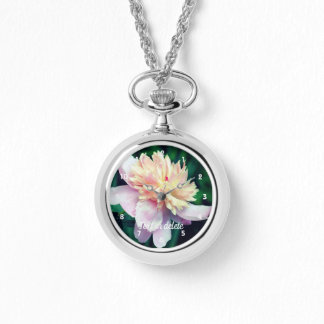 Pink Peony Flower In Bloom Close Up Personalized Watch