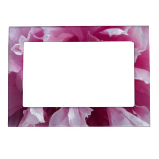 Pink Peony Flower Magnetic Photo Frame