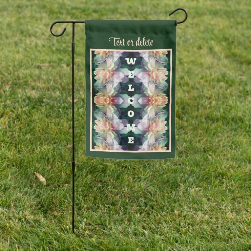 Pink Peony Flower Multiplied Abstract Personalized Garden Flag