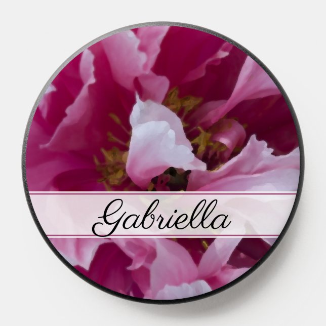 Pink Peony Flower PopSocket (Popsocket)