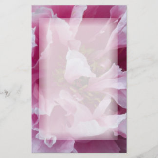 Pink Peony Flower Stationery