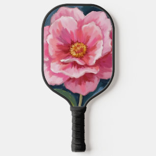 Pink Peony Flower Watercolor Floral Pickleball Paddle
