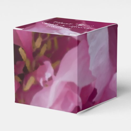 Pink Peony Flower Wedding Favor Boxes