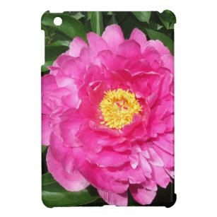 Pink Flower And Yellow Center Electronics Tech Accessories Zazzle Pink Peony Flower With Yellow Center Cover For The Ipad Mini