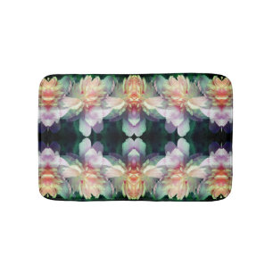 Pink Peony Flowers Multiplied Abstract Bath Mat