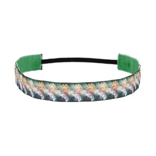 Pink Peony Flowers Multiplied Athletic Headband