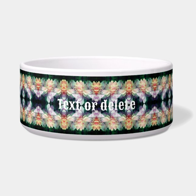 Pink Peony Flowers Multiplied Personalized Bowl (Front)