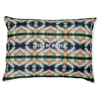 Pink Peony Flowers Multiplied Personalized Pet Bed