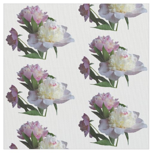 Pink Peony Flowers  Photo Custom  Fabric