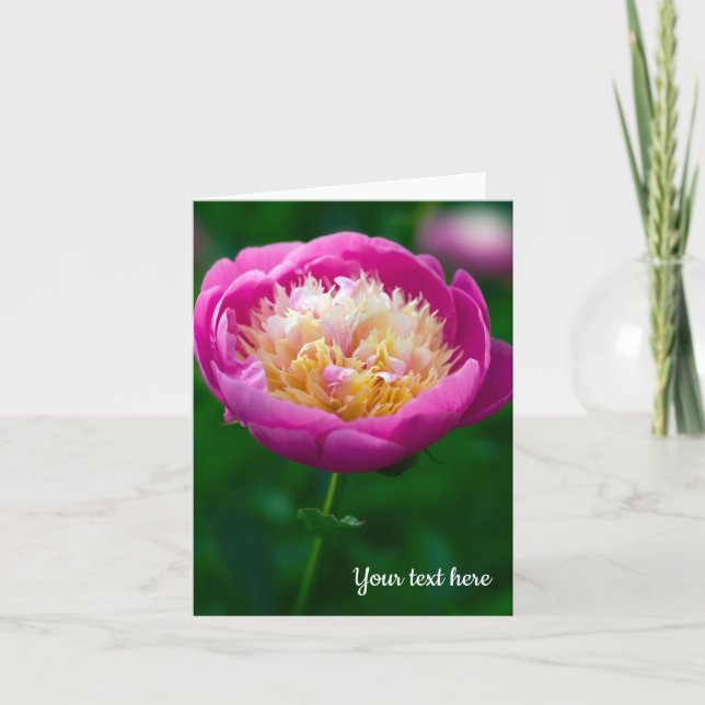 Pink Peony Greeting card (Front)