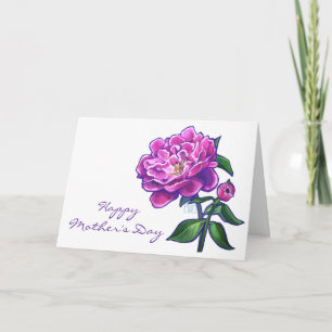 Pink Peony Happy Mother' Day Card