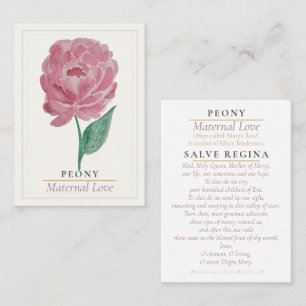 Pink Peony Marian Garden Holy Prayer Maternal Business Card