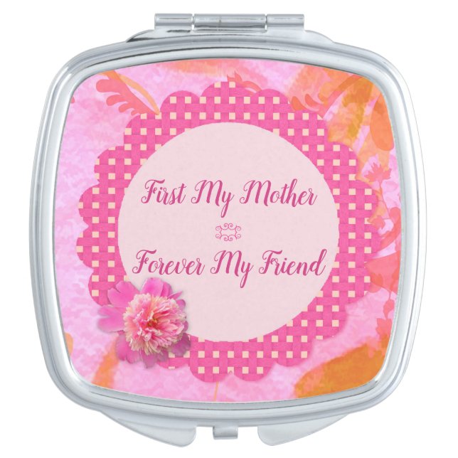 Pink Peony Mother's Day  Compact Mirror (Front)