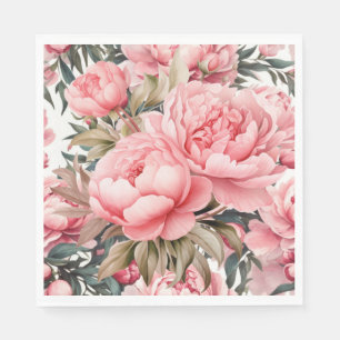 Pink Peony Napkins