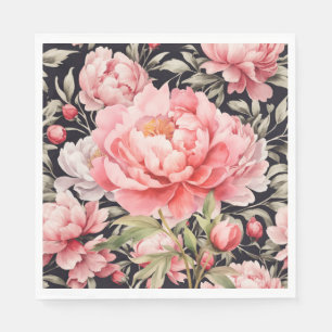 Pink Peony  Napkins