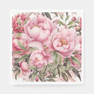 Pink Peony Napkins