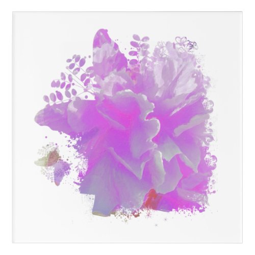  Pink Peony Painting Art Butterfly AR3