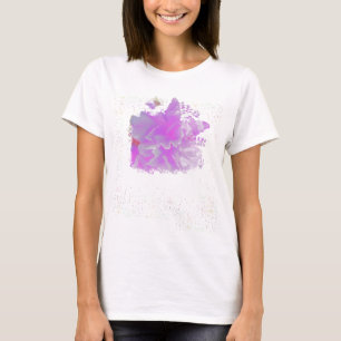 *~* Pink Peony Painting Butterfly AR3 Woman T-Shirt