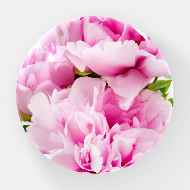 Pink Peony Paperweight (Front)