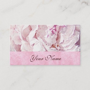 Pink Peony Petals Business Card Template by hutsul at Zazzle