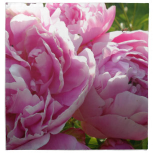 Pink Peony photo cottage farmhouse floral garden Cloth Napkin