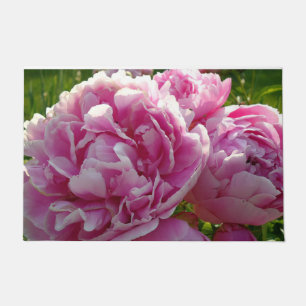 Pink Peony photo cottage farmhouse floral garden Doormat