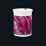 Pink Peony photo cottage farmhouse floral garden Drink Pitcher<br><div class="desc">A beautiful garden of pink peonies in the morning sun - photo by H Cooper.</div>