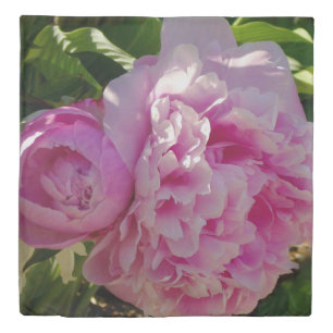 Pink Peony photo cottage farmhouse floral garden Duvet Cover