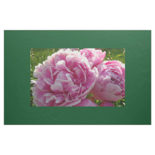 Pink Peony photo cottage farmhouse floral garden Fabric