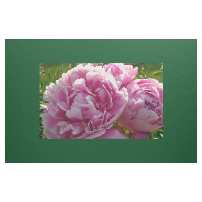 Pink Peony photo cottage farmhouse floral garden Fabric (Yard)