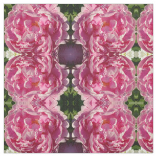Pink Peony photo cottage farmhouse floral garden Fabric