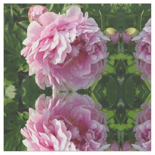 Pink Peony photo cottage farmhouse floral garden Fabric