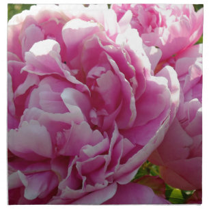 Pink Peony photo cottage farmhouse floral garden Napkin