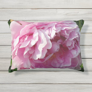 Pink Peony photo cottage farmhouse floral garden Outdoor Pillow