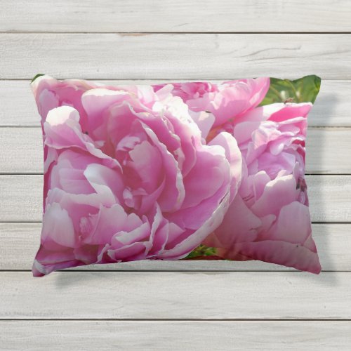 Pink Peony photo cottage farmhouse floral garden Outdoor Pillow