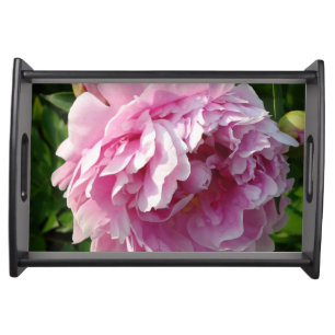 Pink Peony photo cottage farmhouse floral garden Serving Tray