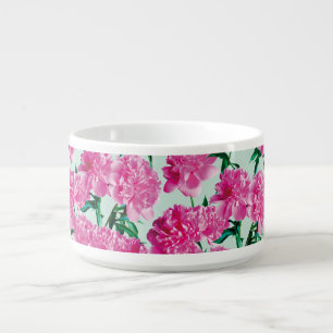 Pink Peony Photo Pattern Romantic Girly Modern Bowl
