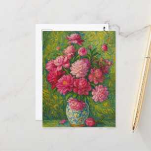 Pink Peony Postcard