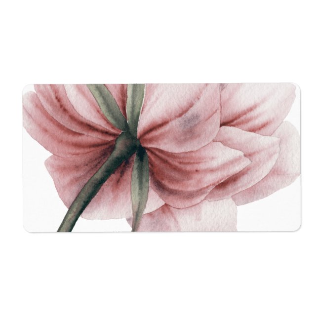 Pink peony,romantic flower pattern,chic,lovely,mod label (Front)