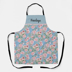 Pink Peony Rose Apron