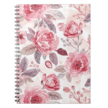 Pink Peony Rose Watercolor Floral Garden