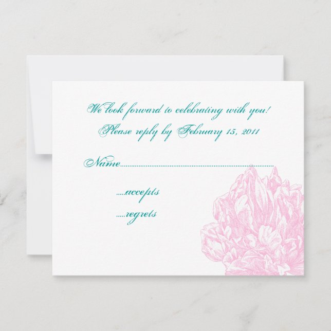 Pink Peony RSVP (Front)