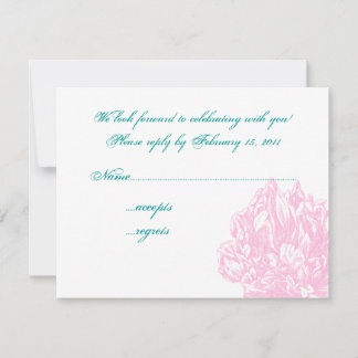 Pink Peony RSVP Card