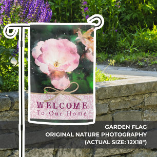 Pink Peony Spring Welcome Home Garden Flag