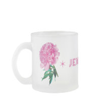 Pink Peony Star Girly Modern Customize Name