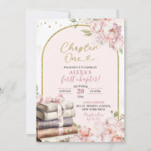Pink Peony Storybook Chapter One 1st Birthday Invitation | Zazzle