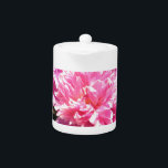 Pink Peony Teapot<br><div class="desc">This item features a picture of a beautiful pink peony was taken on a sunny day in Wisconsin. This pink flower is shown against various shades of lush green leaves. It is sometimes hard to get a good picture of peonies because they usually bloom during the time we have our...</div>